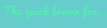 Image with Font Color 58E8B6 and Background Color 66CCCC